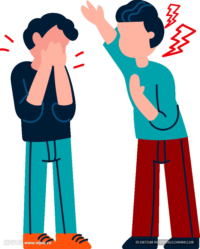 一人指责一人掩面抗拒