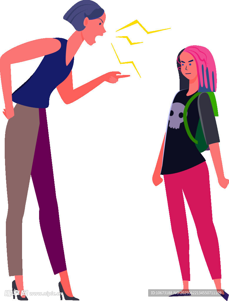 女子对女孩严厉斥责