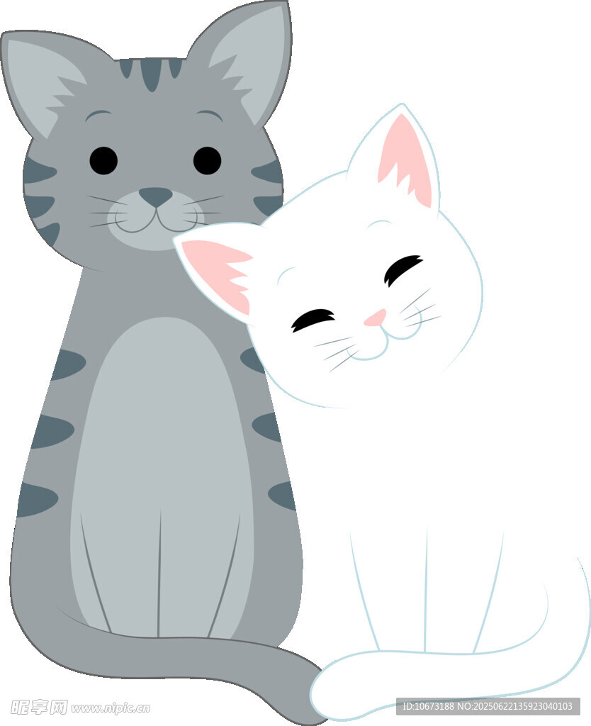 依偎的两只猫咪