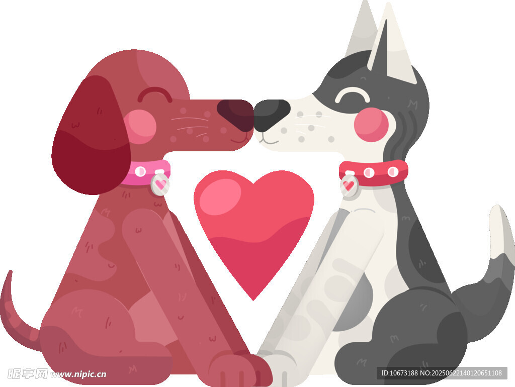 两只萌犬的甜蜜瞬间