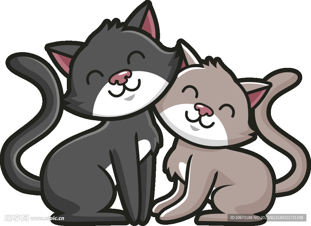 亲昵的两只猫咪