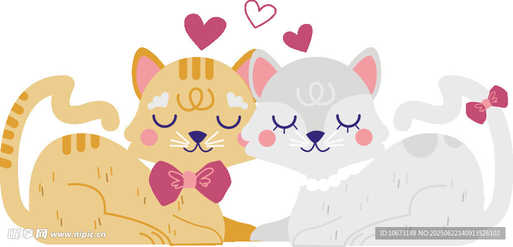 甜蜜依偎的可爱猫咪