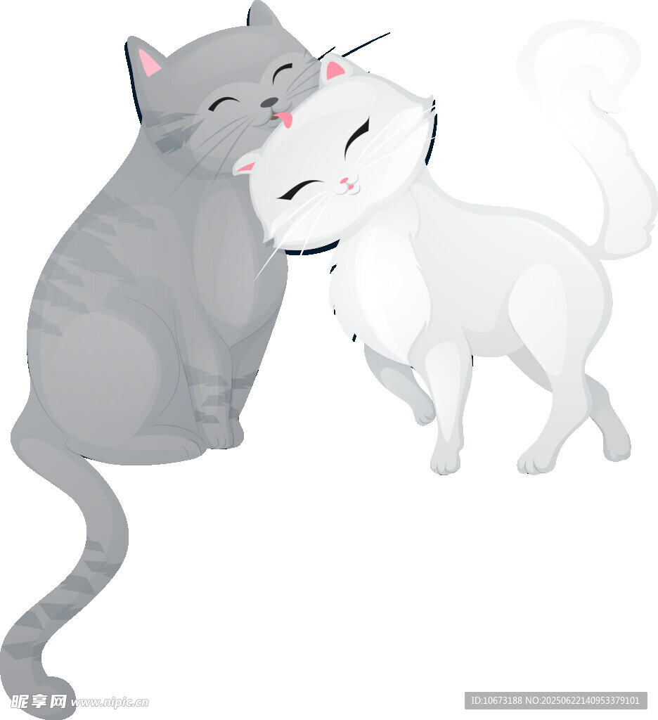 亲昵猫咪互动图