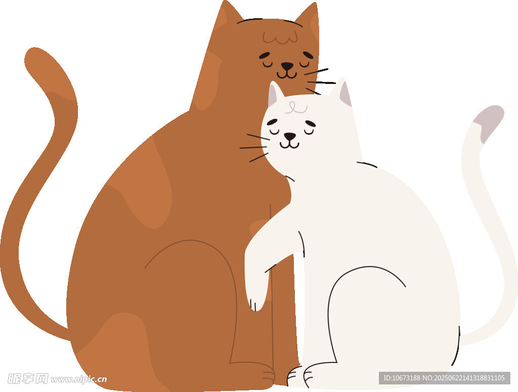 依偎的两只猫咪