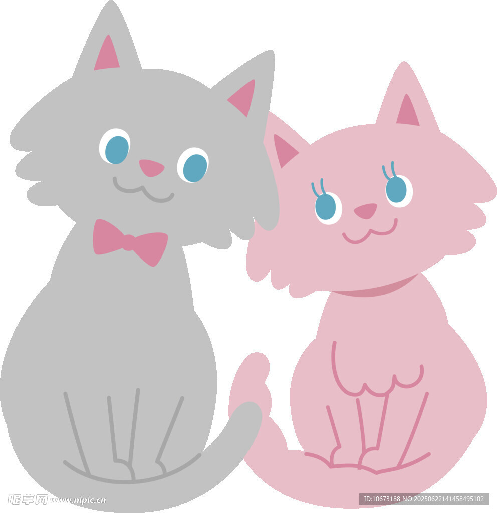 可爱猫咪情侣