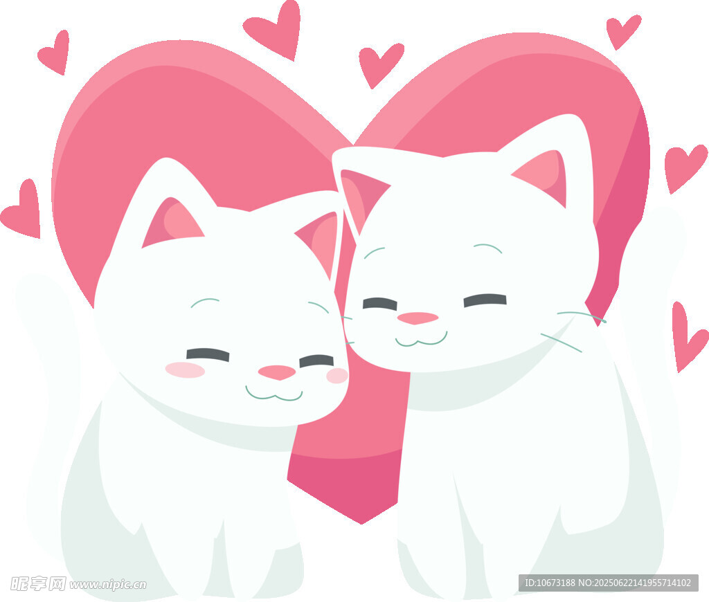 甜蜜依偎的可爱猫咪
