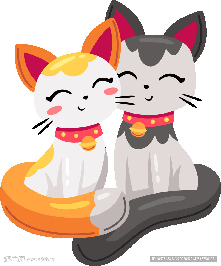 依偎的可爱猫咪