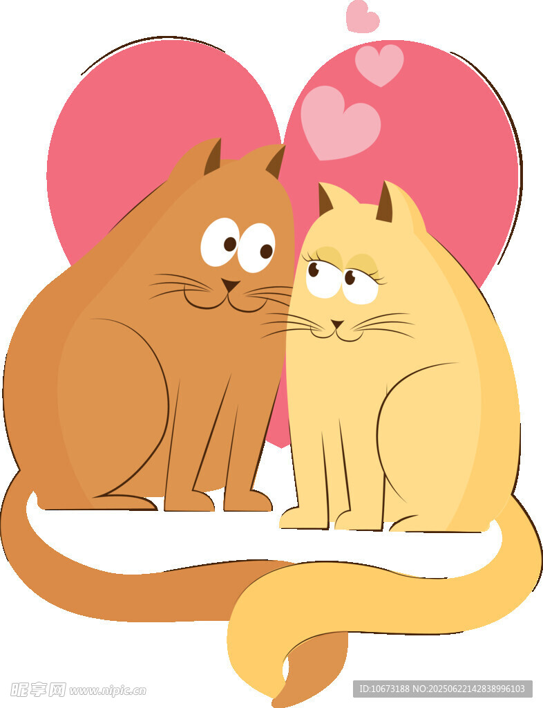 甜蜜依偎的两只猫咪