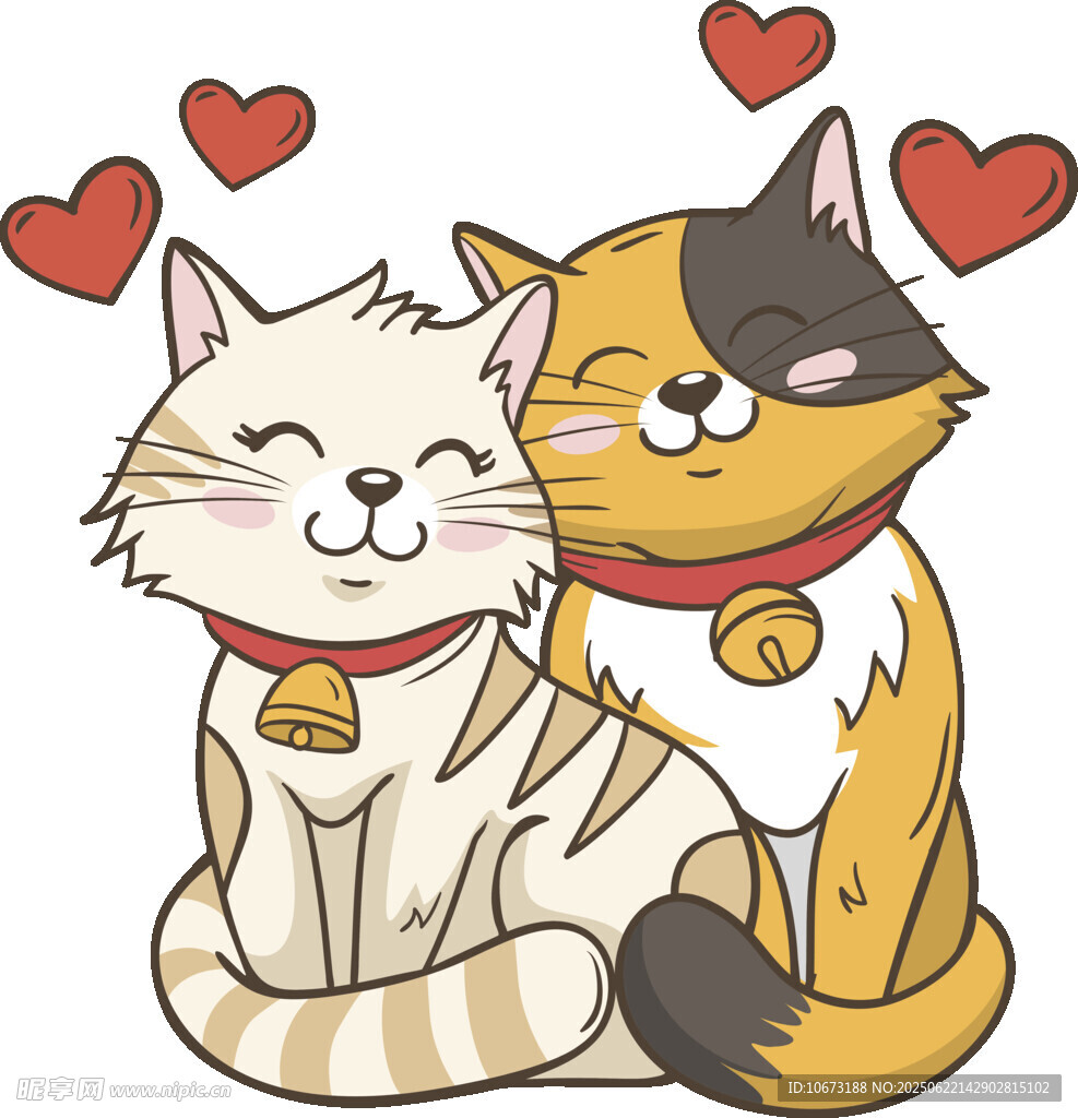 依偎的可爱猫咪