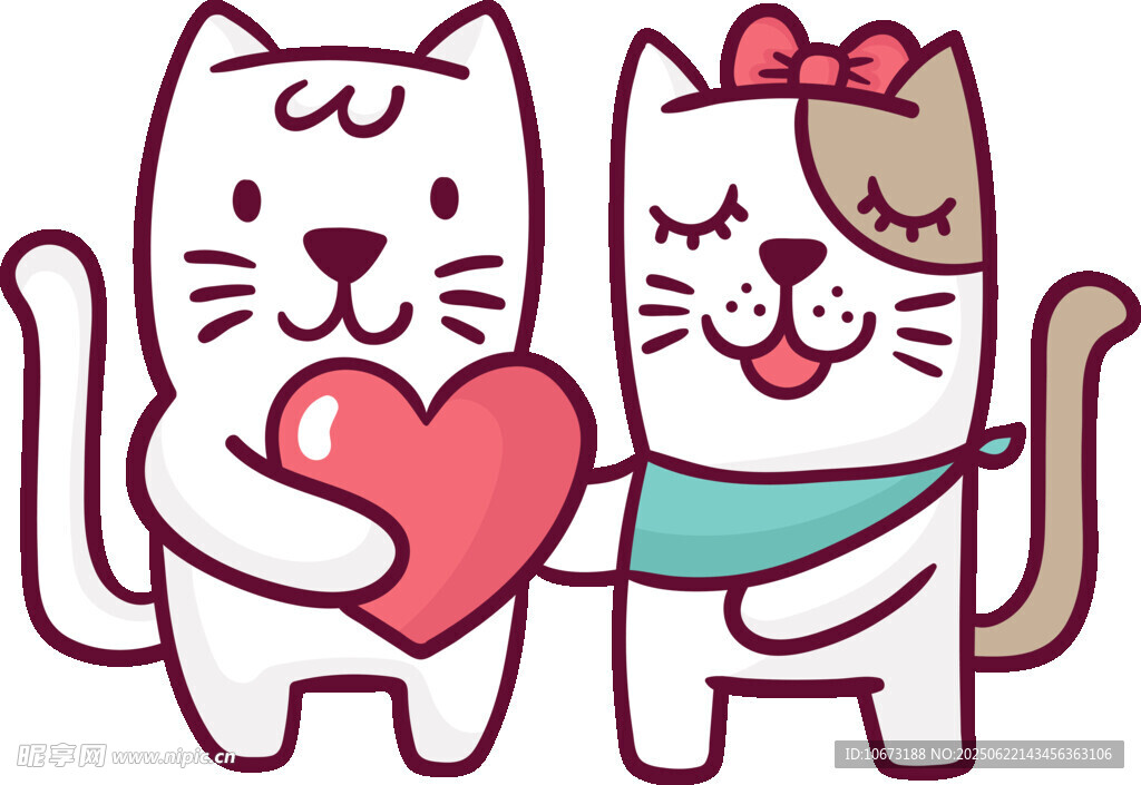 甜蜜猫咪情侣