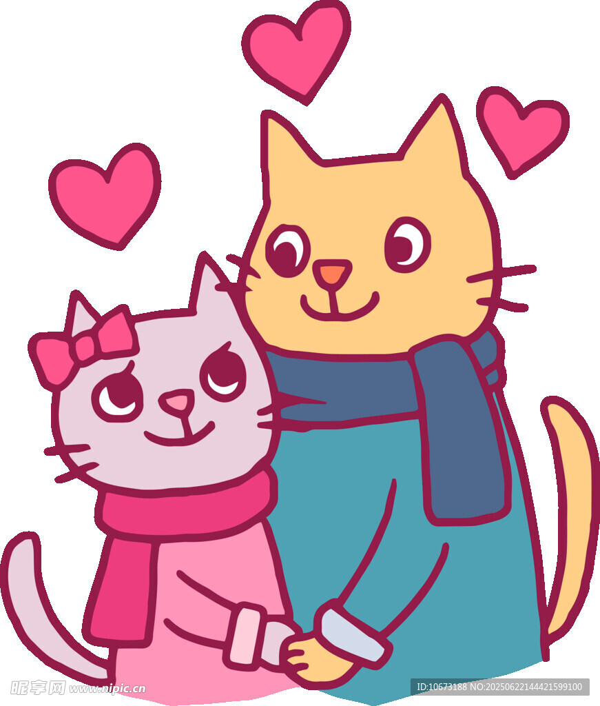 甜蜜猫咪情侣