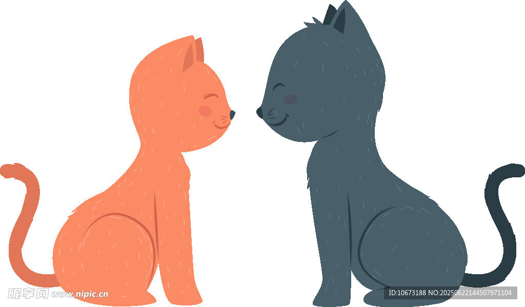 对视的两只猫咪