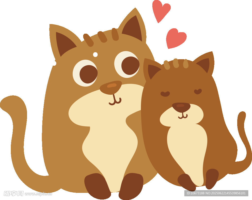 依偎的猫咪情侣