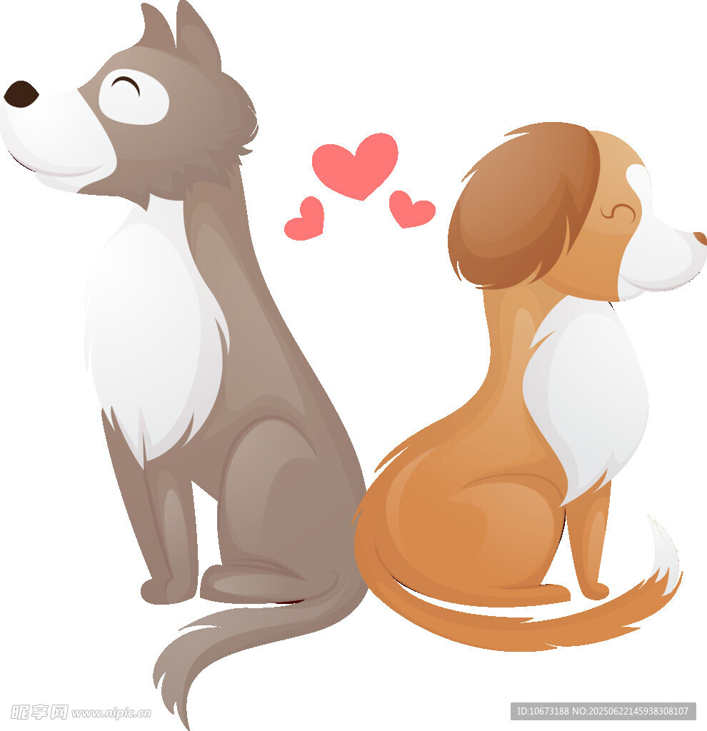 两只萌犬爱意满满