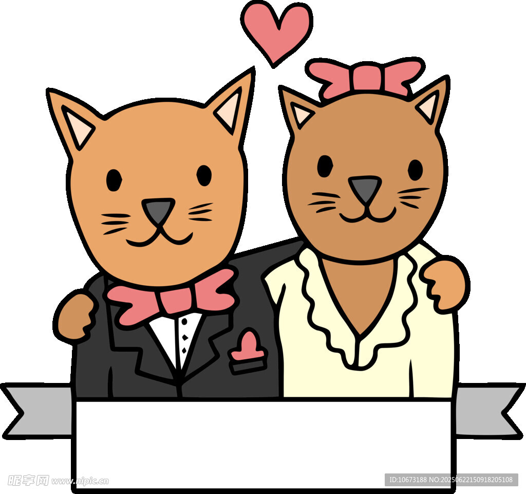 猫咪情侣甜蜜相拥