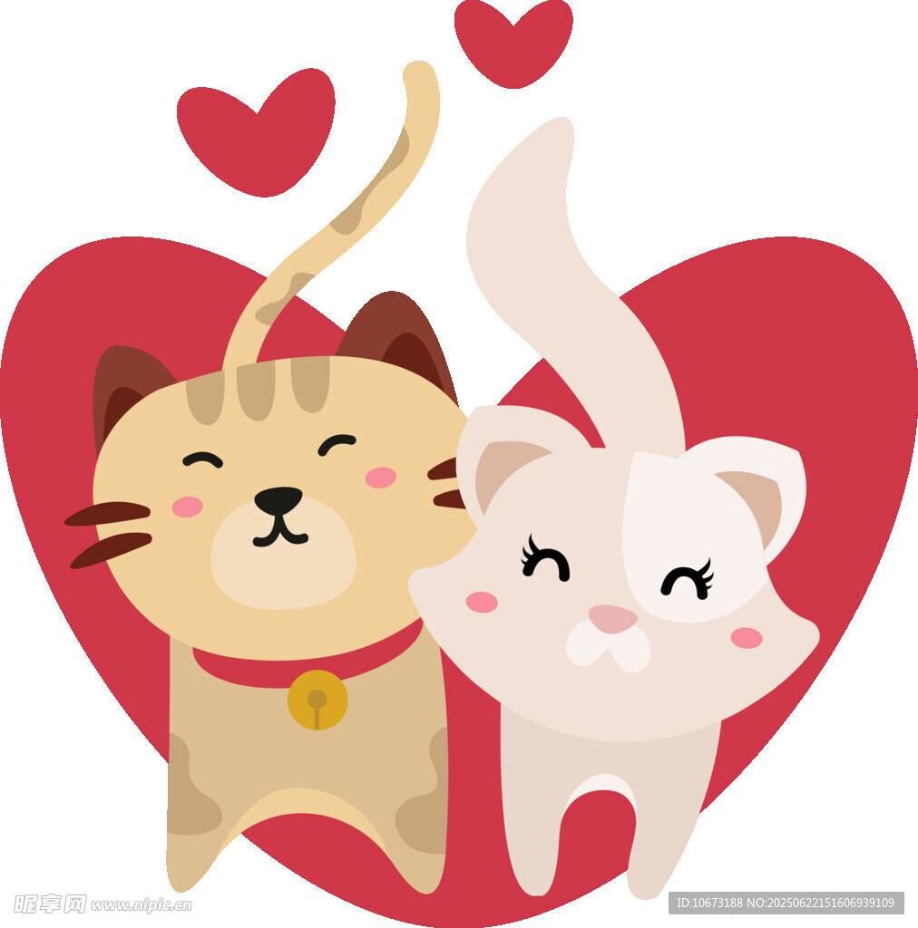 甜蜜依偎的可爱猫咪