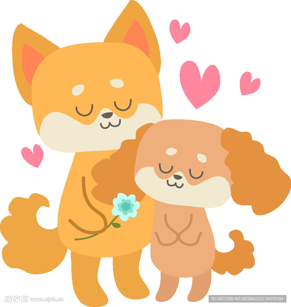 甜蜜依偎的猫狗情侣
