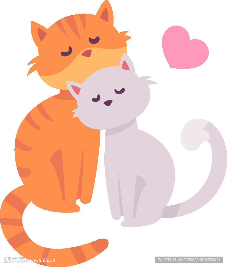 依偎的猫咪情侣