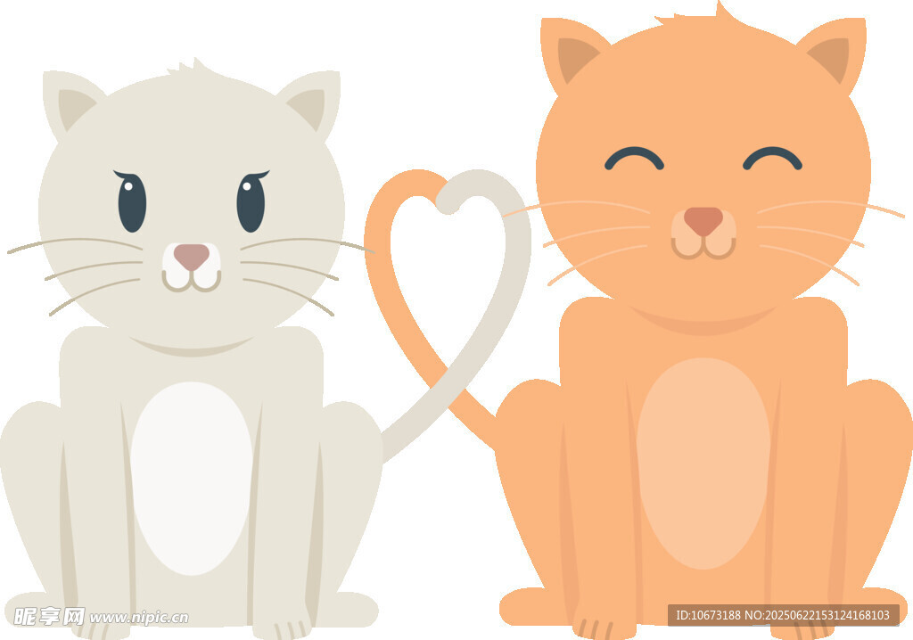 两只可爱猫咪依偎在一起
