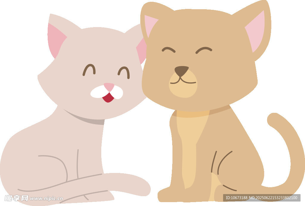 亲昵的两只猫咪