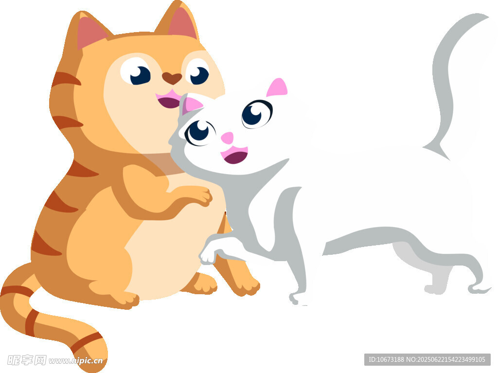 猫咪与飞舞的小鱼
