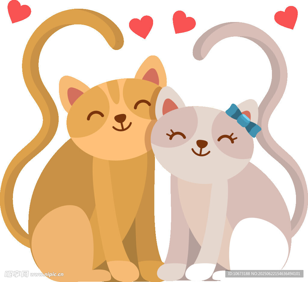 甜蜜依偎的可爱猫咪