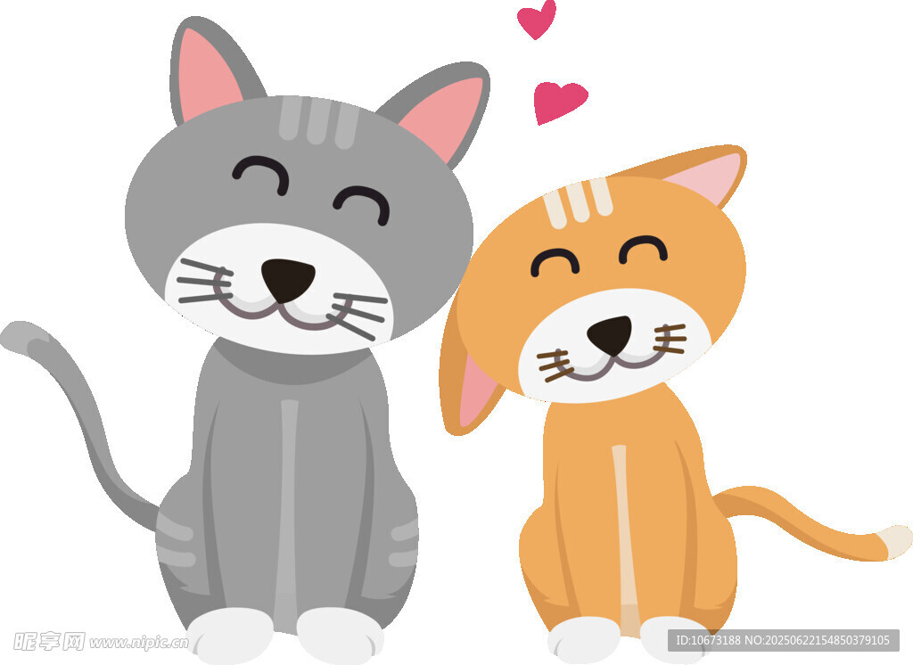 可爱猫咪依偎