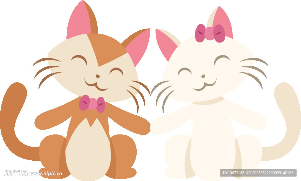 可爱猫咪甜蜜依偎