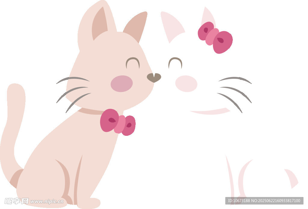 可爱猫咪亲昵互动