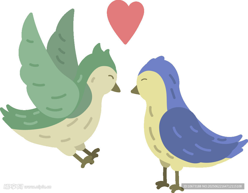 恩爱小鸟甜蜜对视
