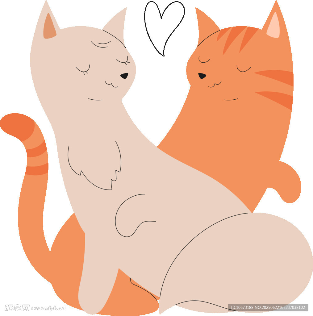甜蜜依偎的两只猫咪