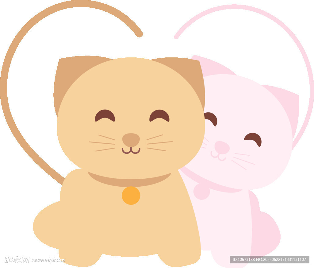 可爱猫咪依偎