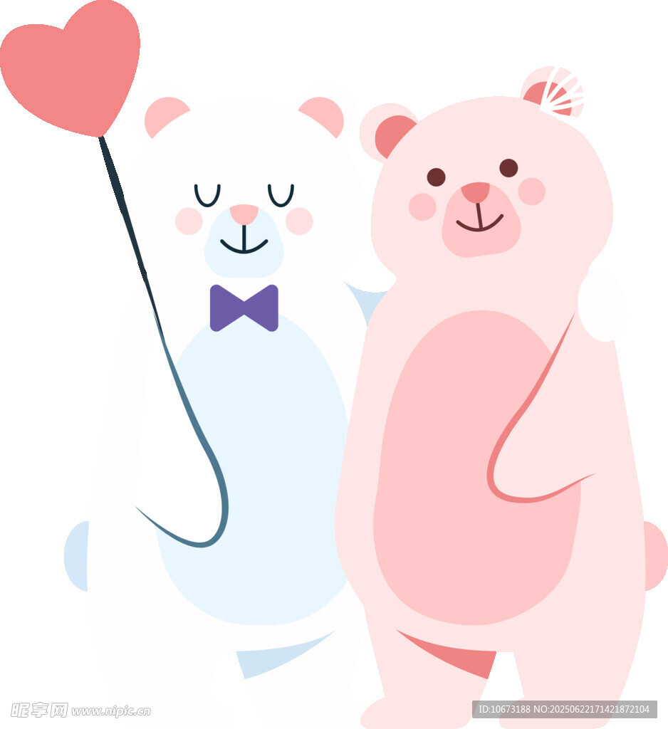 可爱小兔与小猪的温馨画面
