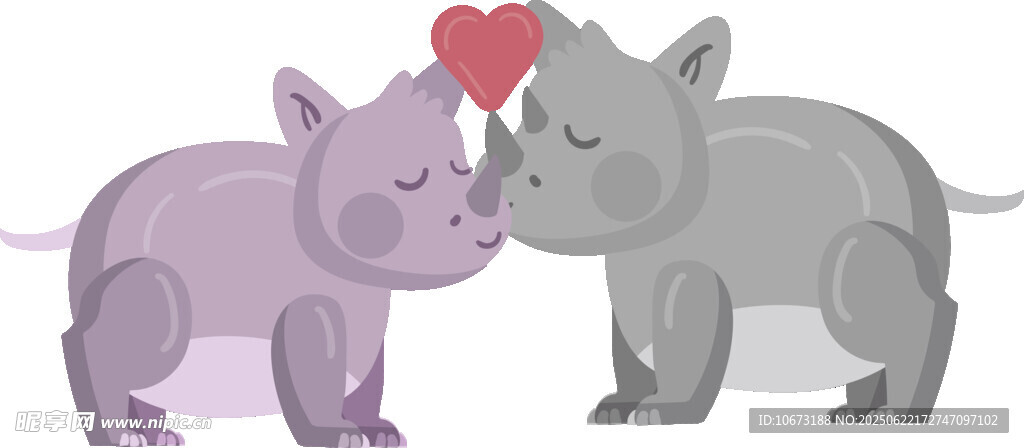 亲吻的小猪情侣
