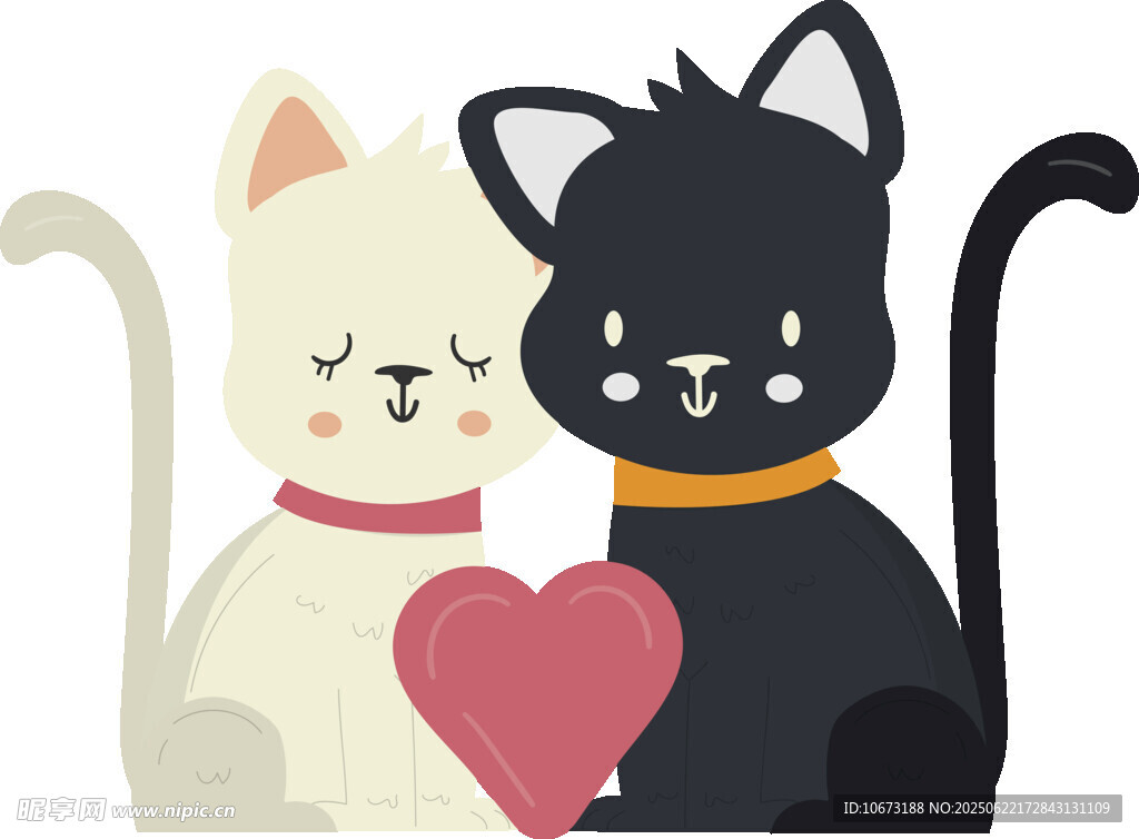 依偎的猫咪情侣