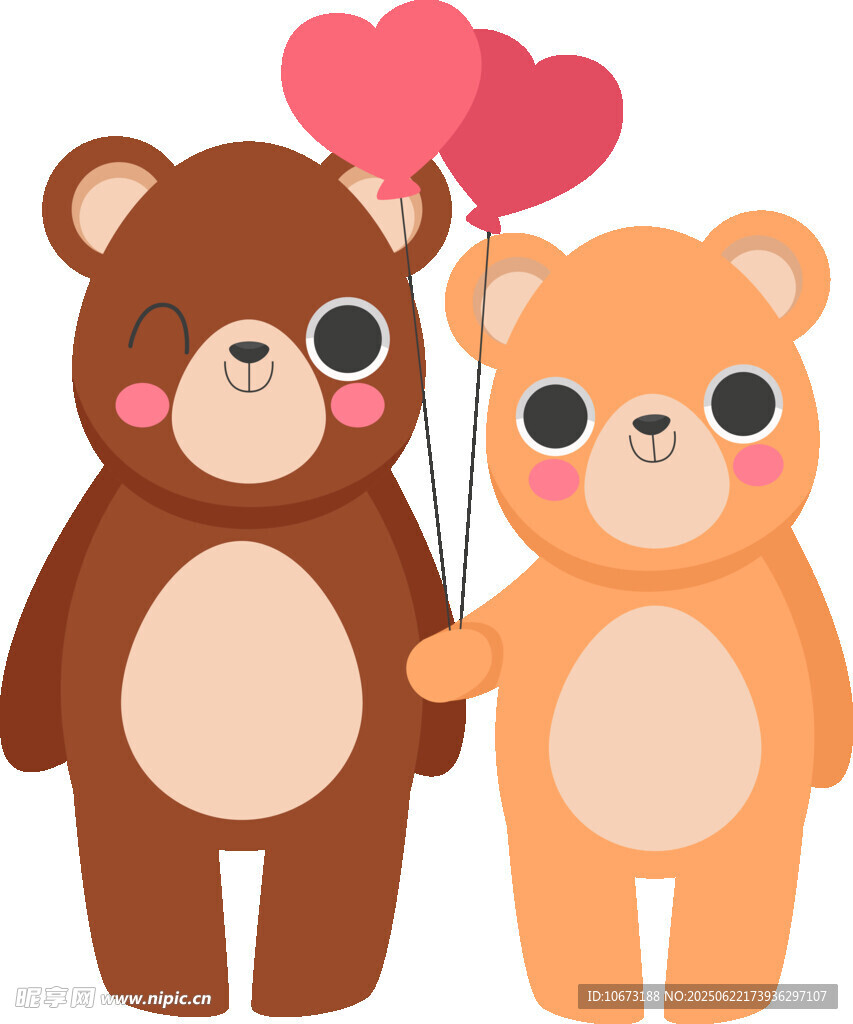 可爱小熊情侣