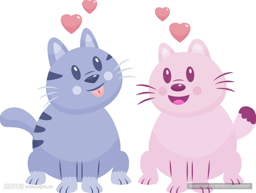 可爱猫咪情侣