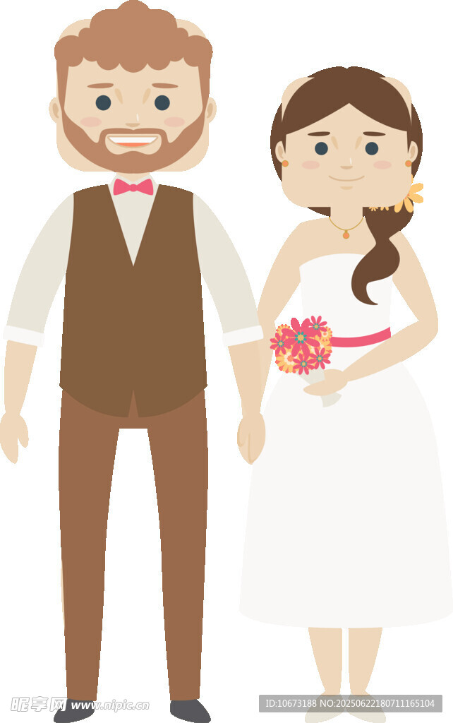 新婚夫妻甜蜜形象展示