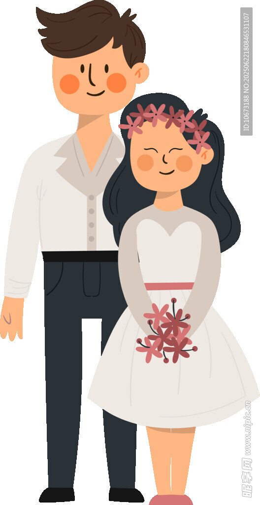 甜蜜新婚夫妇幸福瞬间