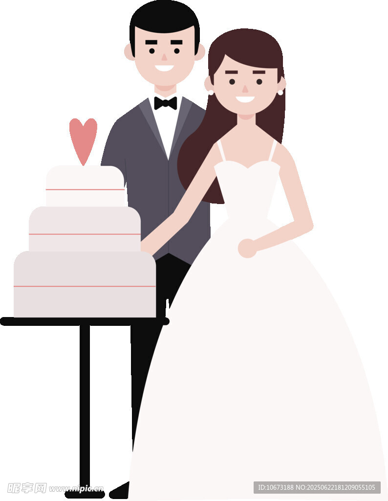 新婚夫妇切婚礼蛋糕
