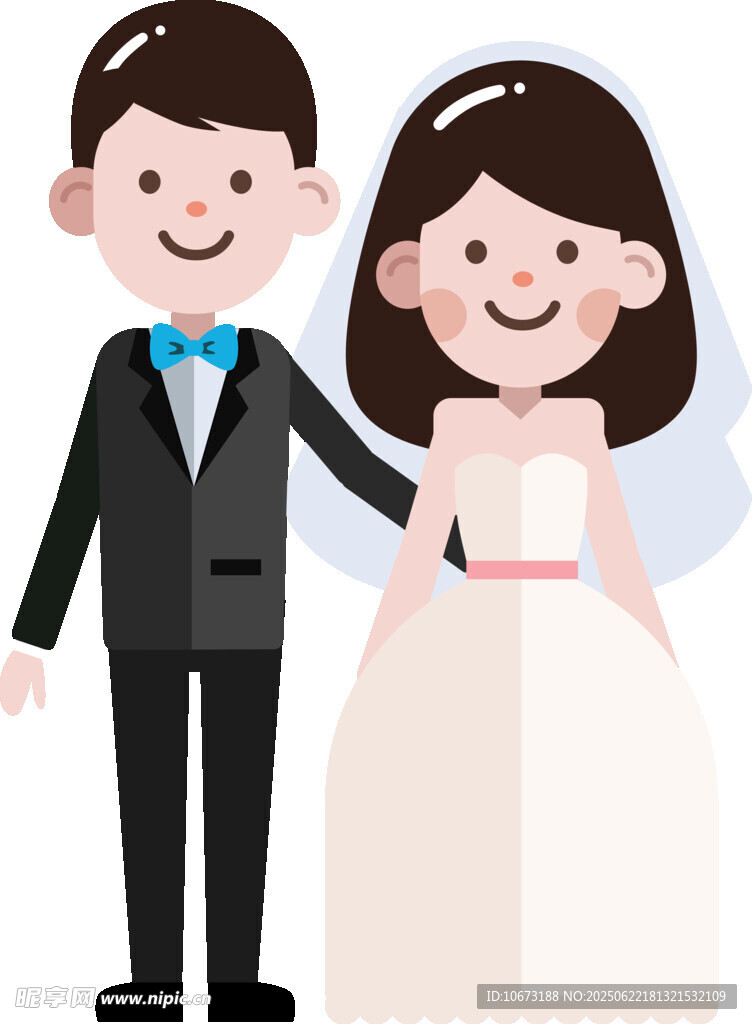 新婚夫妇甜蜜形象