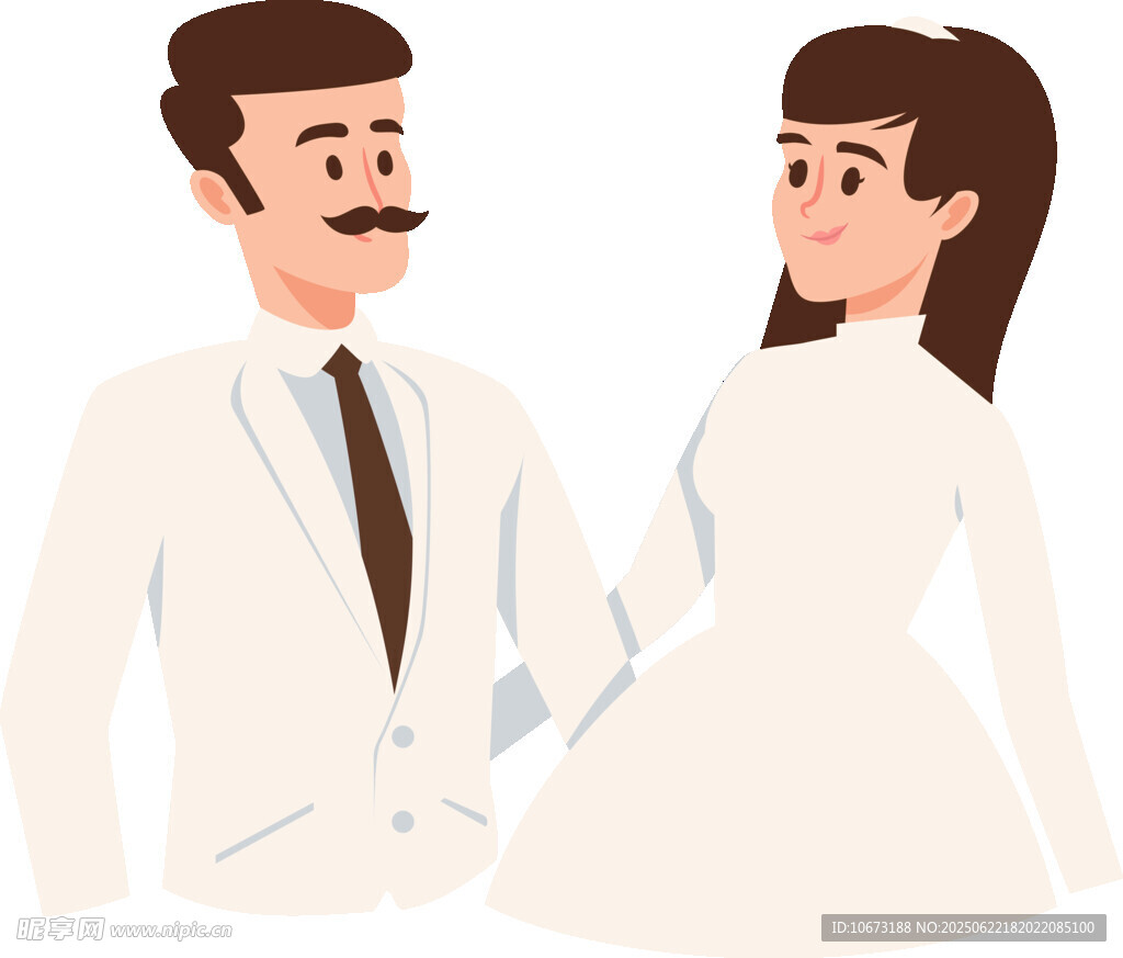 甜蜜新婚夫妇形象