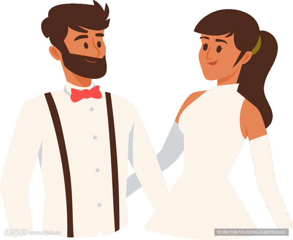 甜蜜新婚夫妇