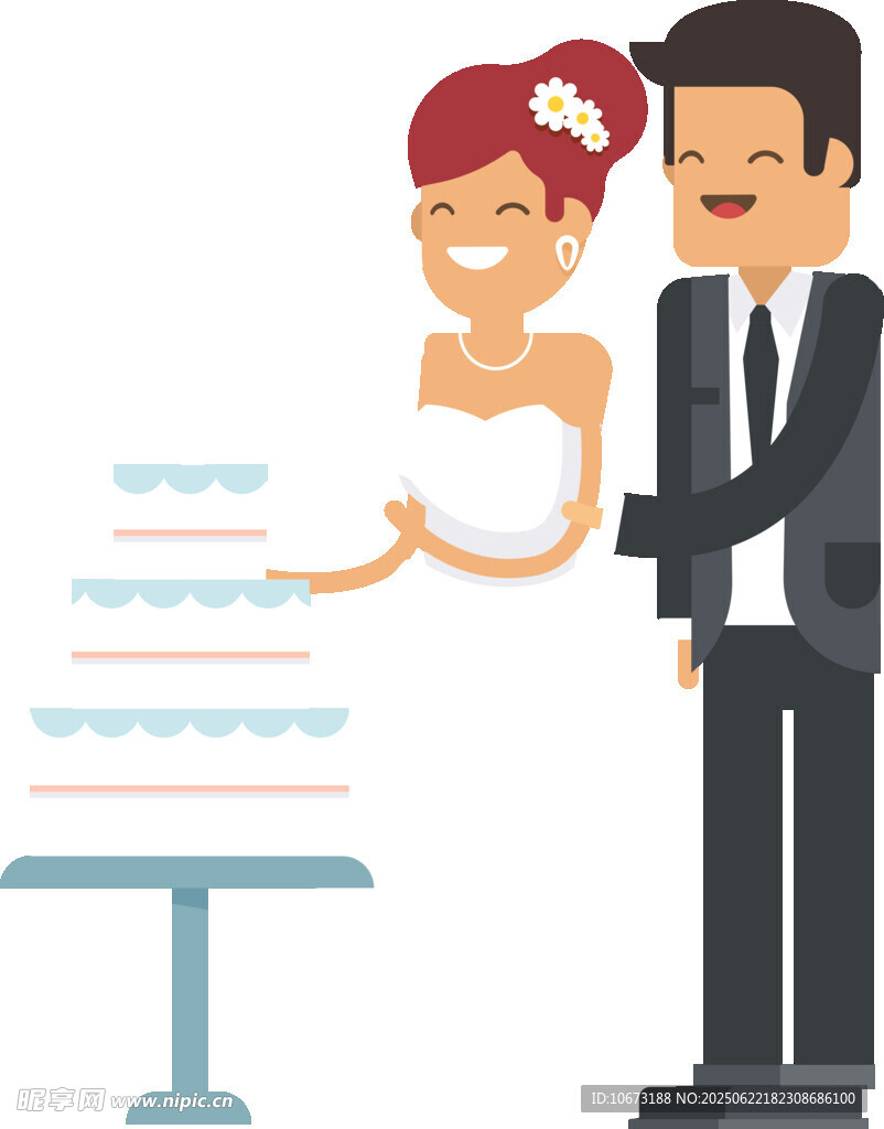 新婚夫妇切婚礼蛋糕