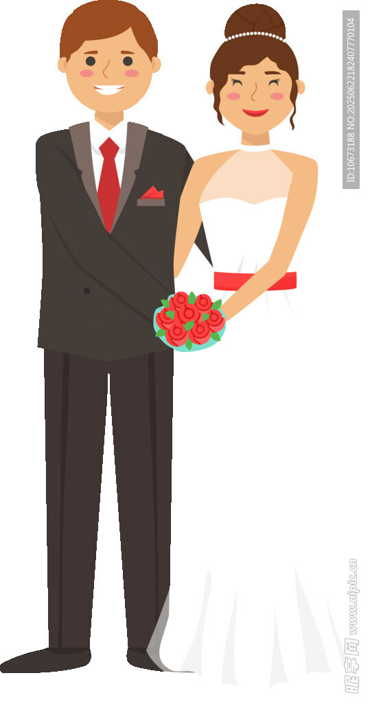 新婚夫妇甜蜜形象