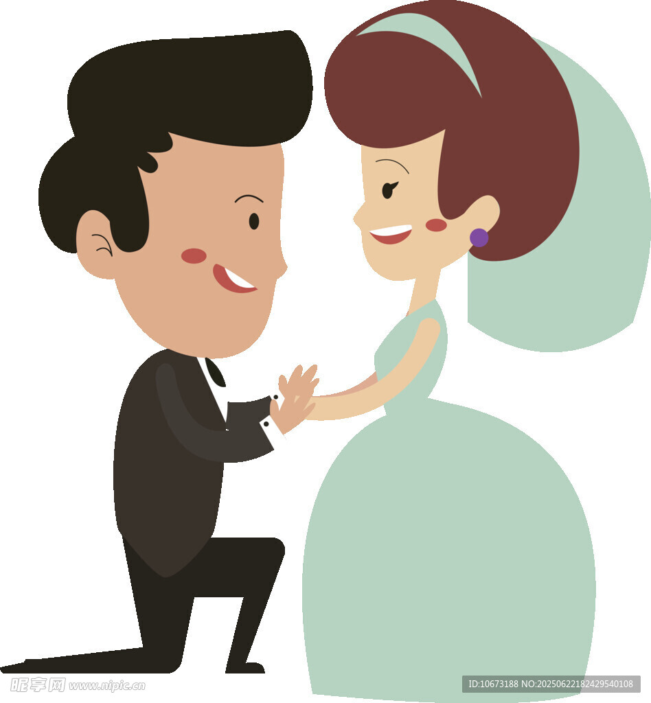 新郎跪地向新娘深情求婚