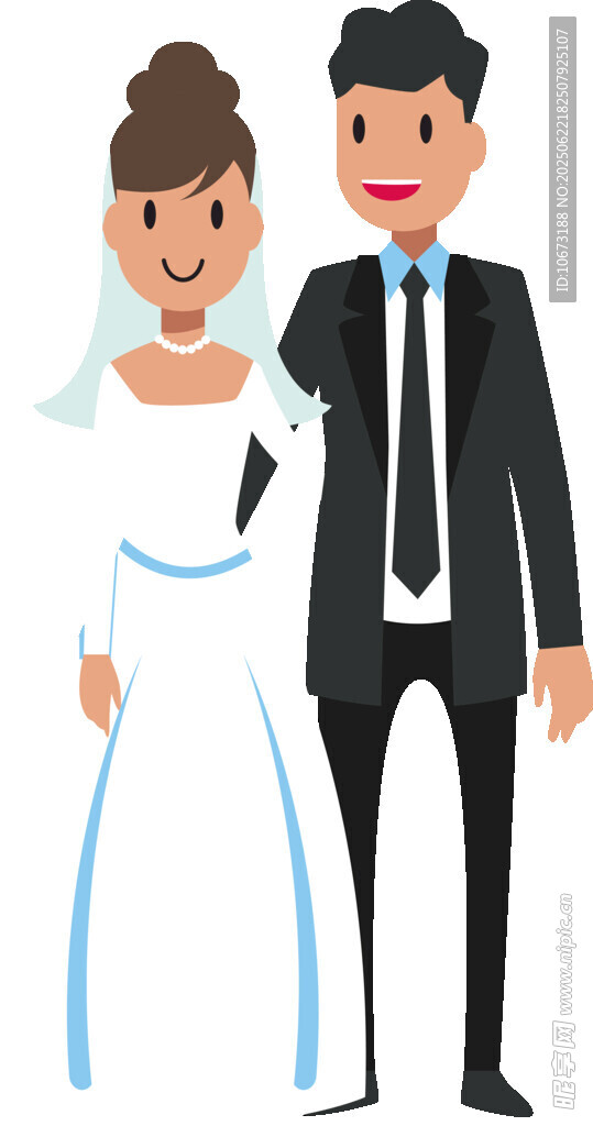 幸福新婚夫妇形象