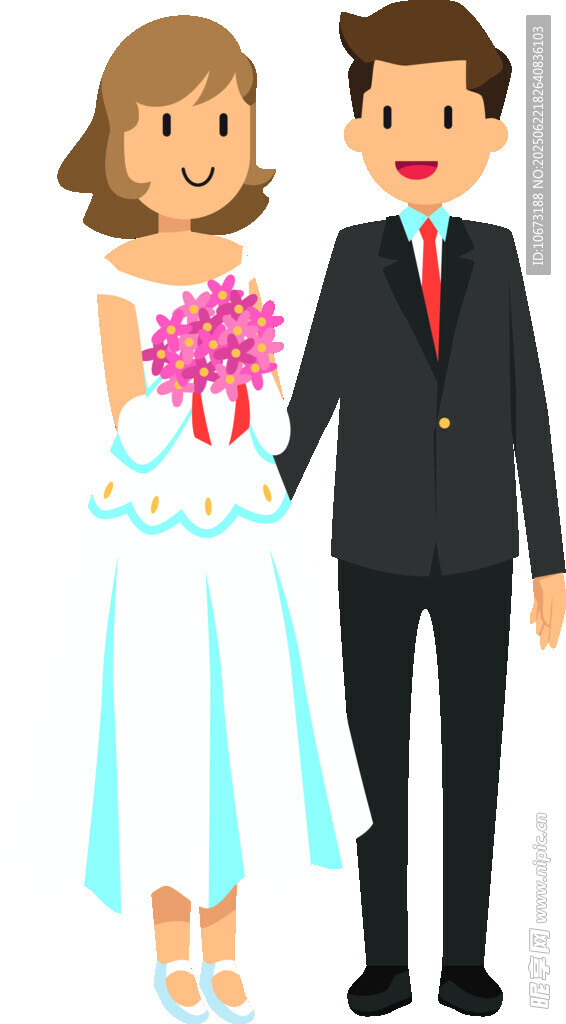 幸福的新婚夫妇