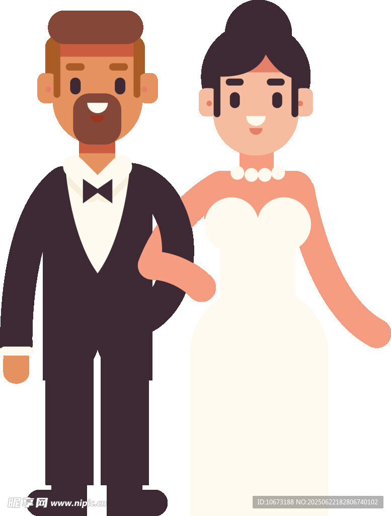 新婚夫妇甜蜜形象