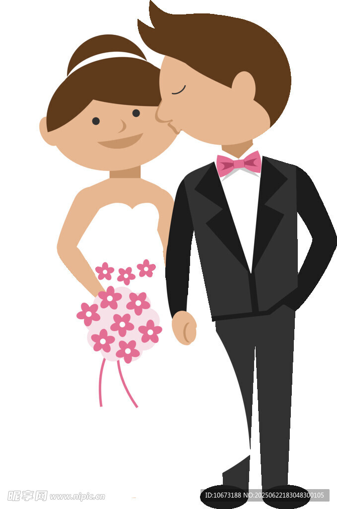 甜蜜新婚夫妇浪漫瞬间